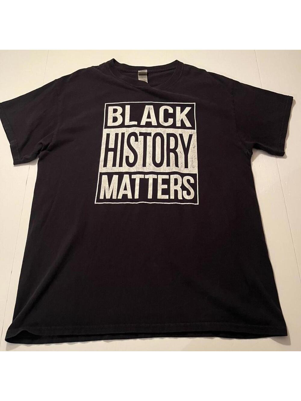 Black History Matters Graphic T-Shirt, Sized XL by Gildan